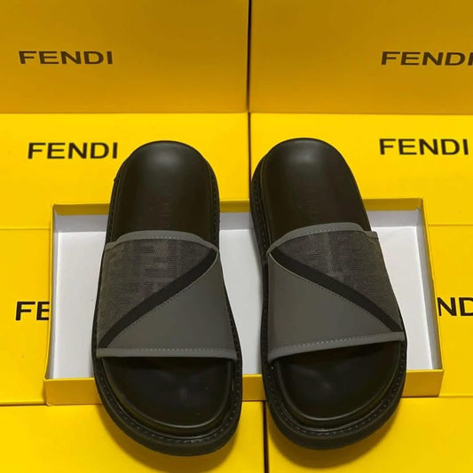Fendi Diagonal slides(Grey)